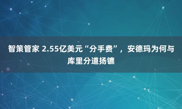 智策管家 2.55亿美元“分手费”，安德玛为何与库里分道扬镳