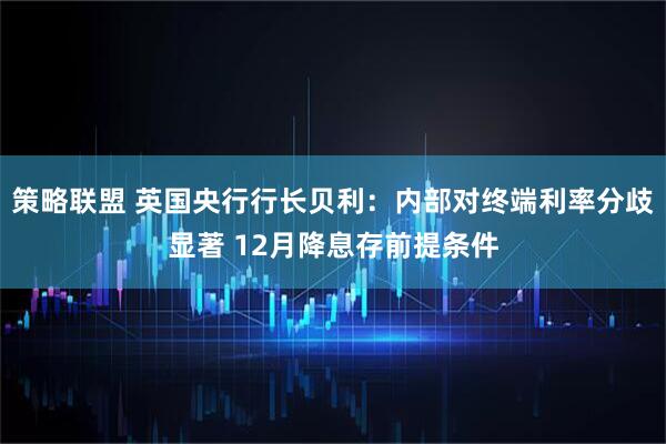 策略联盟 英国央行行长贝利：内部对终端利率分歧显著 12月降息存前提条件